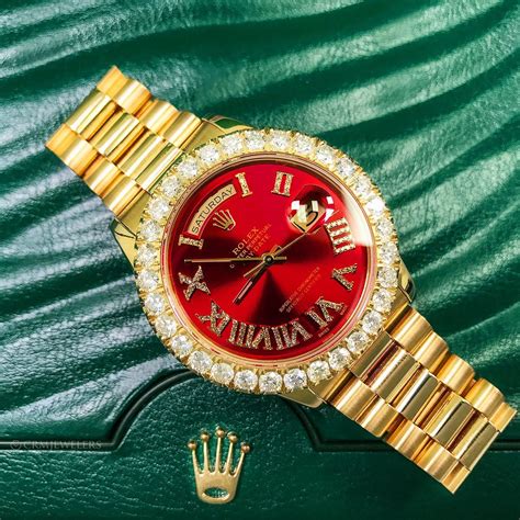 red dial rolex replica|Rolex watch with red face.